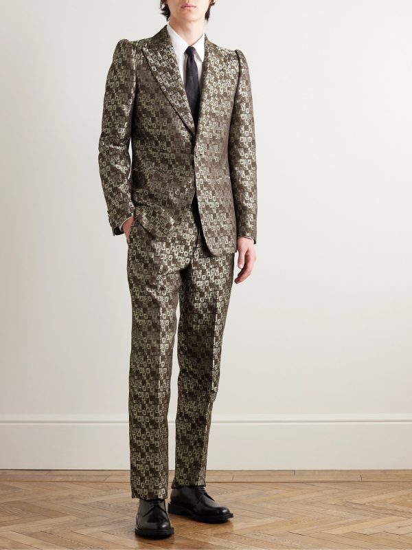 Slim-Fit Metallic Jacquard Tuxedo - OU Slim-Fit Metallic Jacquard Tuxedo - OU