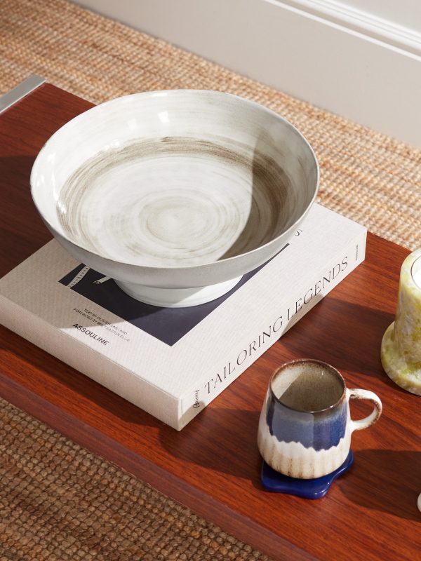 Pedra Large Glazed Earthenware Bowl - OU Pedra Large Glazed Earthenware Bowl - OU