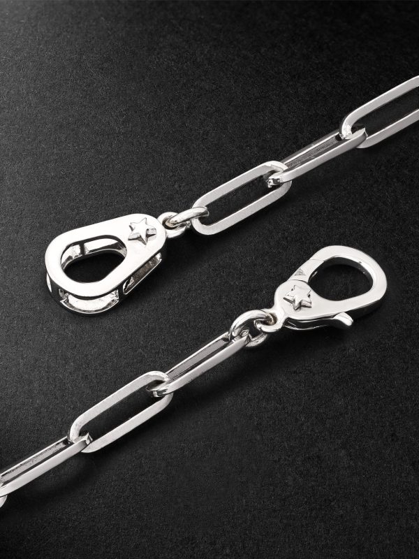 Sister Hook Classic Fob Clip 18-Karat White Gold Chain Necklace - BK Sister Hook Classic Fob Clip 18-Karat White Gold Chain Necklace - BK
