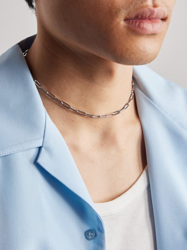 Sister Hook Classic Fob Clip 18-Karat White Gold Chain Necklace - FR Sister Hook Classic Fob Clip 18-Karat White Gold Chain Necklace - FR