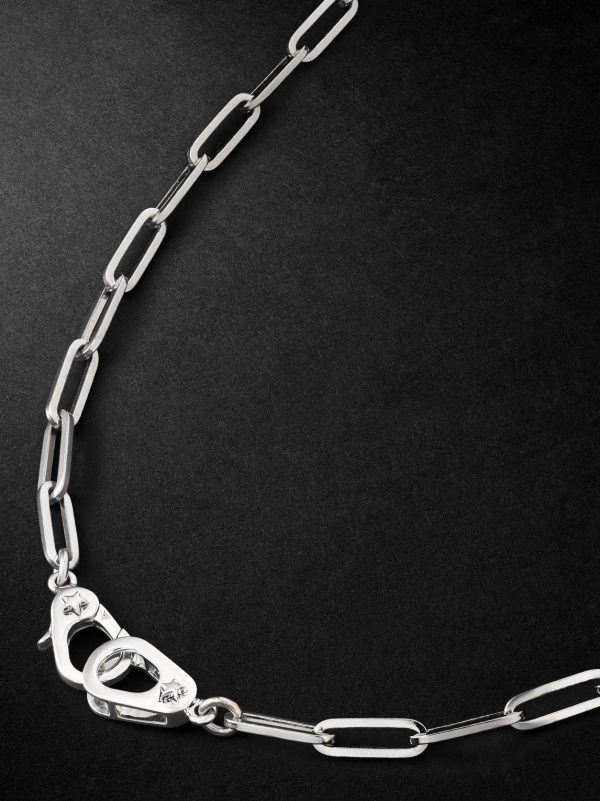 Sister Hook Classic Fob Clip 18-Karat White Gold Chain Necklace Sister Hook Classic Fob Clip 18-Karat White Gold Chain Necklace