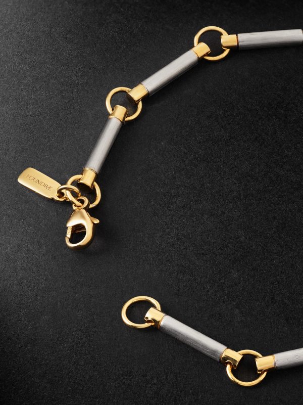 Element 18-Karat White and Yellow Gold Chain Bracelet - BK Element 18-Karat White and Yellow Gold Chain Bracelet - BK