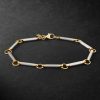 Element 18-Karat White and Yellow Gold Chain Bracelet Element 18-Karat White and Yellow Gold Chain Bracelet
