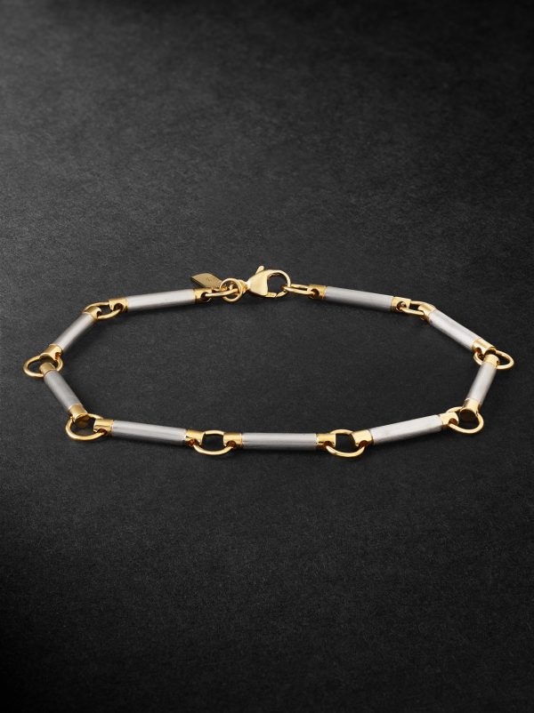 Element 18-Karat White and Yellow Gold Chain Bracelet Element 18-Karat White and Yellow Gold Chain Bracelet
