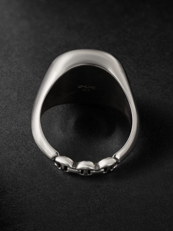 Sterling Silver Signet Ring - BK Sterling Silver Signet Ring - BK