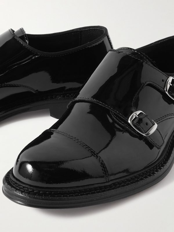 Patent-Leather Monk-Strap Shoes - CU