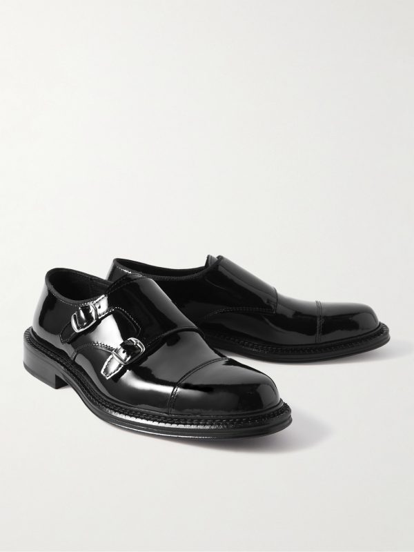 Patent-Leather Monk-Strap Shoes - FR