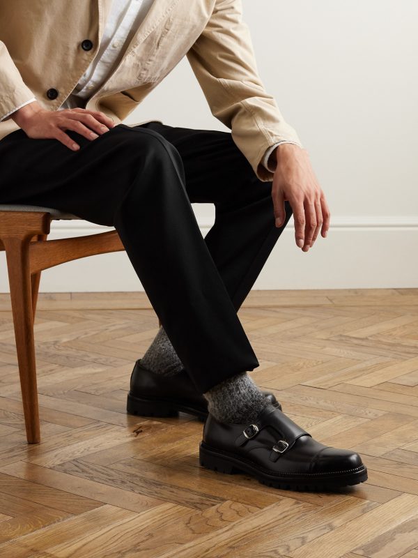Olie Leather Monk-Strap Shoes - OU