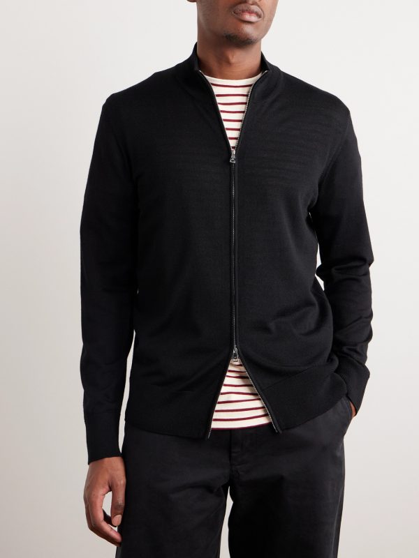 Richard Merino Wool Zip-Up Cardigan - FR