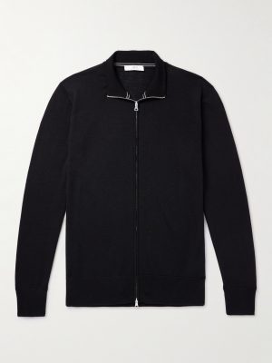 Richard Merino Wool Zip-Up Cardigan Richard Merino Wool Zip-Up Cardigan