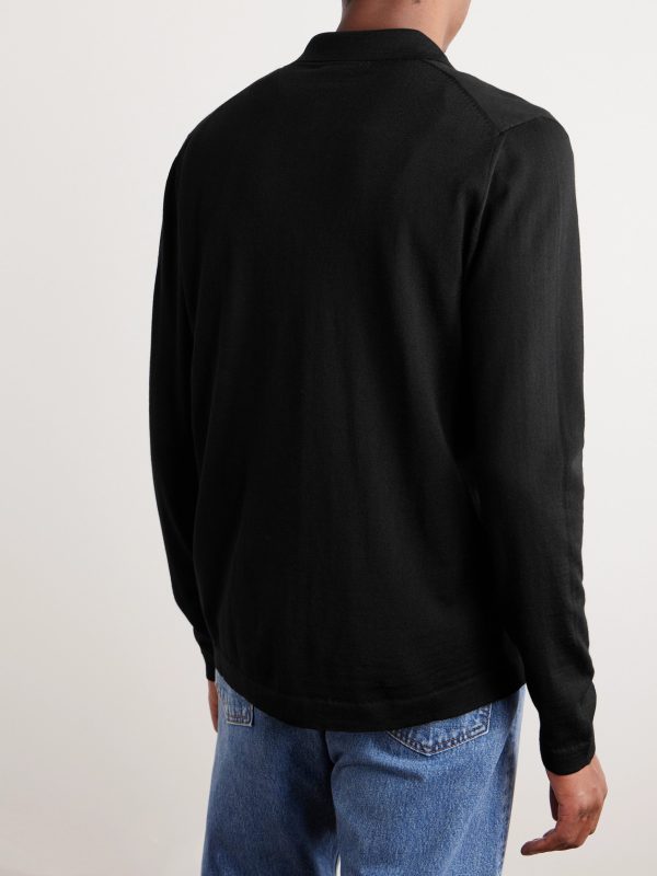 Frank Merino Wool Cardigan - BK Frank Merino Wool Cardigan - BK