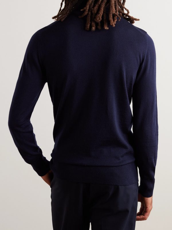 Slim-Fit Merino Wool Rollneck Sweater - BK