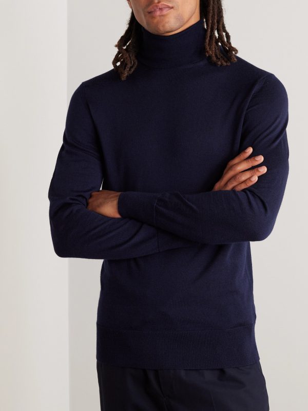 Slim-Fit Merino Wool Rollneck Sweater - FR