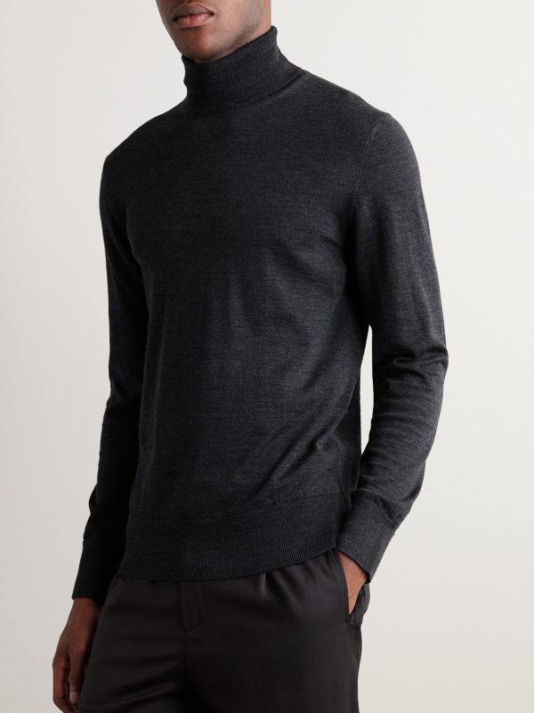 Slim-Fit Merino Wool Rollneck Sweater - FR Slim-Fit Merino Wool Rollneck Sweater - FR