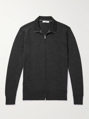 Richard Merino Wool Zip-Up Cardigan Richard Merino Wool Zip-Up Cardigan