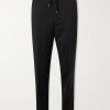 Tapered Grosgrain-Trimmed Wool Drawstring Tuxedo Trousers Tapered Grosgrain-Trimmed Wool Drawstring Tuxedo Trousers