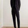 Tapered Grosgrain-Trimmed Wool Drawstring Tuxedo Trousers - OU Tapered Grosgrain-Trimmed Wool Drawstring Tuxedo Trousers - OU