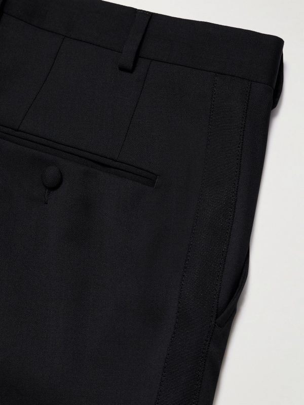 Slim-Fit Wool Tuxedo Trousers - CU Slim-Fit Wool Tuxedo Trousers - CU