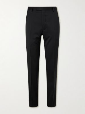 Slim-Fit Wool Tuxedo Trousers