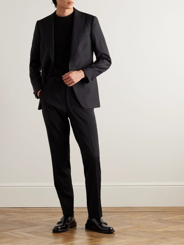 Slim-Fit Wool Tuxedo Trousers - OU Slim-Fit Wool Tuxedo Trousers - OU