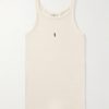 Slim-Fit Logo-Embroidered Ribbed Cotton-Jersey Tank Top Slim-Fit Logo-Embroidered Ribbed Cotton-Jersey Tank Top