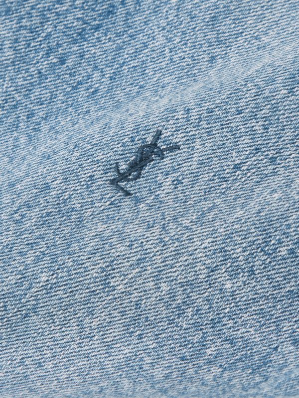 Logo-Embroidered Denim Shirt - E1 Logo-Embroidered Denim Shirt - E1