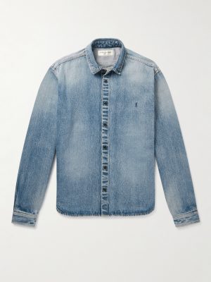 Logo-Embroidered Denim Shirt