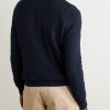 Logo-Embroidered Honeycomb-Knit Cotton Half-Zip Sweater - BK Logo-Embroidered Honeycomb-Knit Cotton Half-Zip Sweater - BK