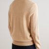 Logo-Embroidered Honeycomb-Knit Cotton Half-Zip Sweater - BK Logo-Embroidered Honeycomb-Knit Cotton Half-Zip Sweater - BK