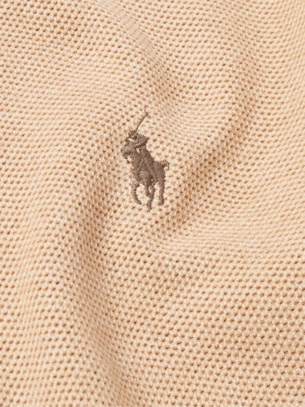 Logo-Embroidered Honeycomb-Knit Cotton Half-Zip Sweater - CU Logo-Embroidered Honeycomb-Knit Cotton Half-Zip Sweater - CU