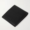 Logo-Embellished Upcycled Cross-Grain Leather Bifold Wallet - BK Logo-Embellished Upcycled Cross-Grain Leather Bifold Wallet - BK