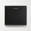 Logo-Embellished Upcycled Cross-Grain Leather Bifold Wallet Logo-Embellished Upcycled Cross-Grain Leather Bifold Wallet