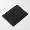 Logo-Print Upcycled Cross-Grain Leather Cardholder - BK Logo-Print Upcycled Cross-Grain Leather Cardholder - BK