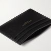 Logo-Print Upcycled Cross-Grain Leather Cardholder - E1 Logo-Print Upcycled Cross-Grain Leather Cardholder - E1