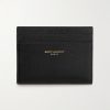 Logo-Print Upcycled Cross-Grain Leather Cardholder Logo-Print Upcycled Cross-Grain Leather Cardholder