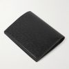 Upcycled Cross-Grain Leather Bifold Wallet - BK