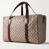 Leather- and Webbing-Trimmed Monogrammed Supreme Coated-Canvas Holdall - BK Leather- and Webbing-Trimmed Monogrammed Supreme Coated-Canvas Holdall - BK