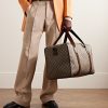Leather- and Webbing-Trimmed Monogrammed Supreme Coated-Canvas Holdall - OU Leather- and Webbing-Trimmed Monogrammed Supreme Coated-Canvas Holdall - OU