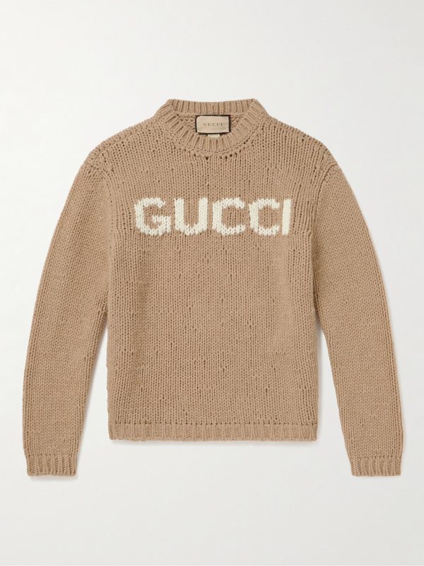 Logo-Intarsia Wool Sweater