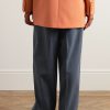 Straight-Leg Wool-Twill Trousers - BK Straight-Leg Wool-Twill Trousers - BK