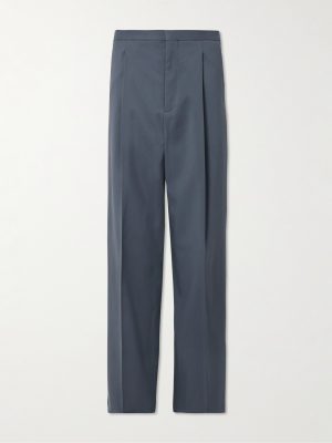 Straight-Leg Wool-Twill Trousers Straight-Leg Wool-Twill Trousers