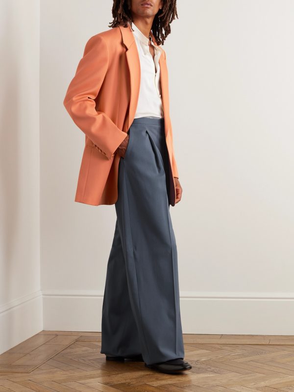 Straight-Leg Wool-Twill Trousers - OU Straight-Leg Wool-Twill Trousers - OU