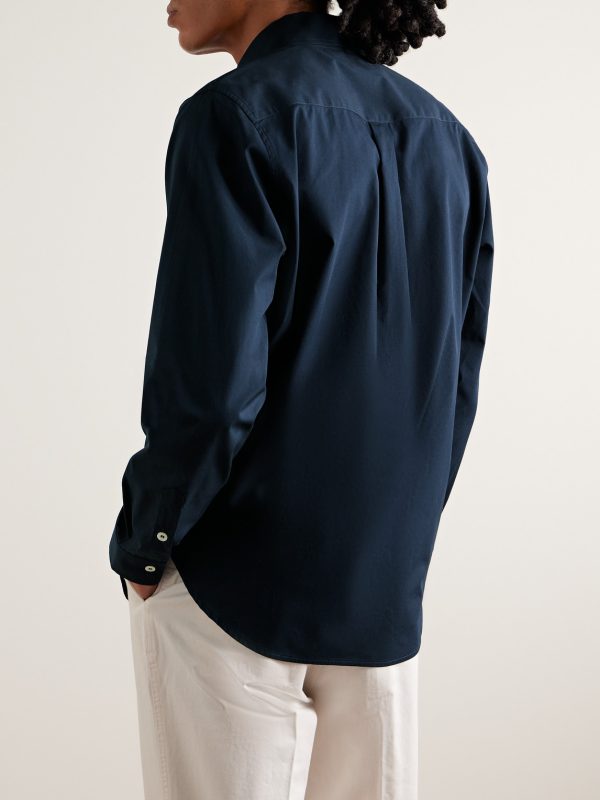 Button-Down Collar Cotton-Poplin Shirt - BK