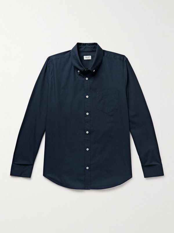 Button-Down Collar Cotton-Poplin Shirt