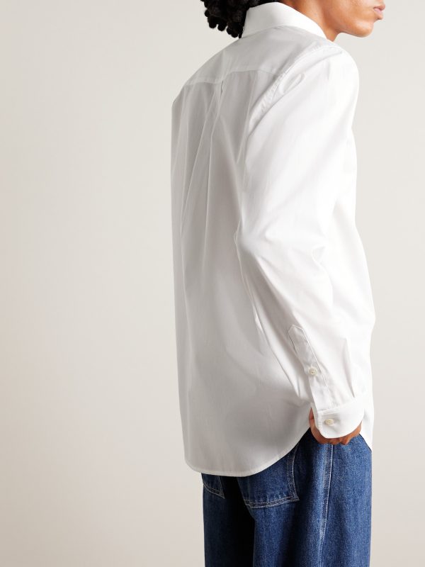 Button-Down Collar Cotton-Poplin Shirt - BK