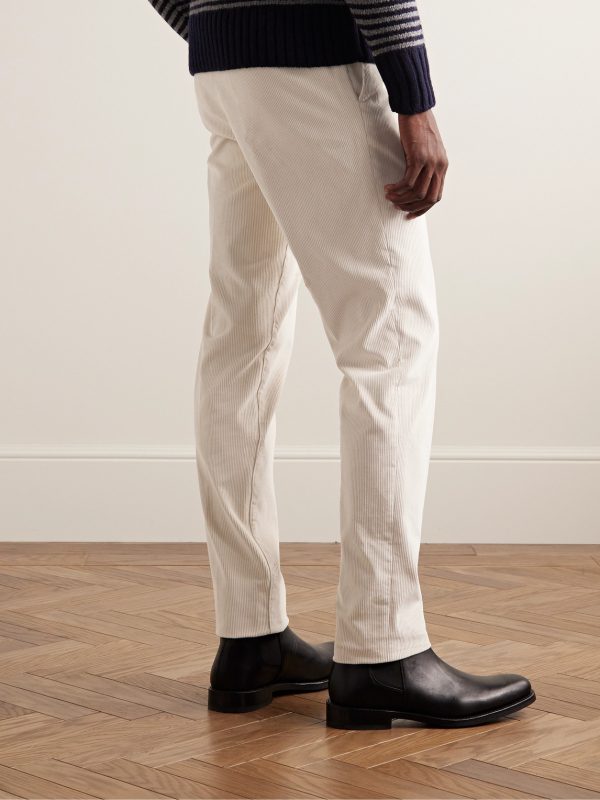 Straight-Leg Cotton-Corduroy Trousers - BK