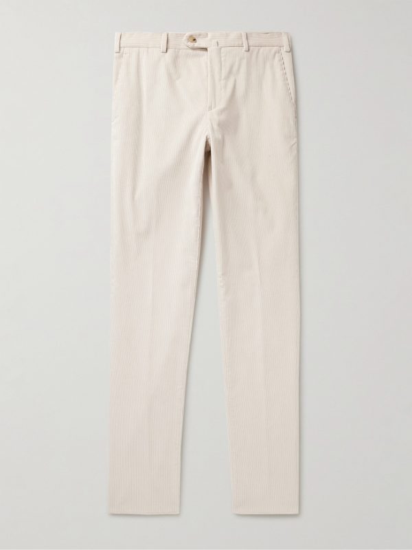 Straight-Leg Cotton-Corduroy Trousers
