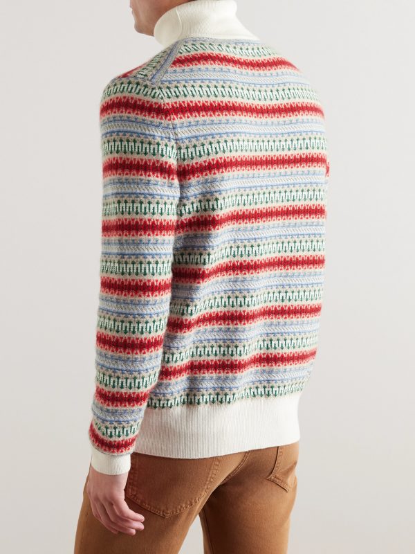 Fair Isle Cashmere Rollneck Sweater - BK Fair Isle Cashmere Rollneck Sweater - BK