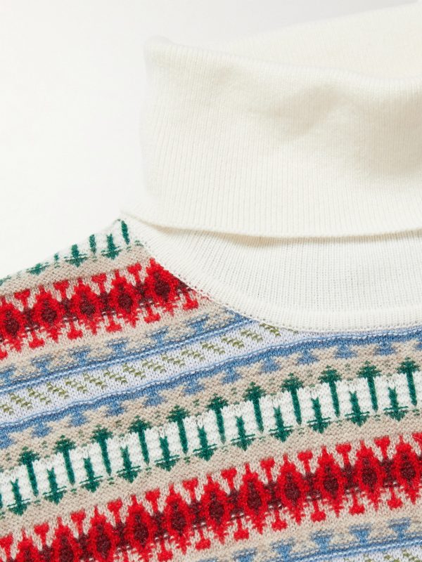 Fair Isle Cashmere Rollneck Sweater - CU Fair Isle Cashmere Rollneck Sweater - CU