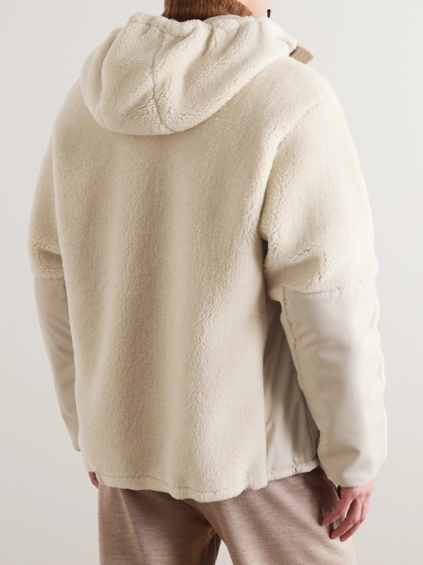 Shell-Trimmed Cashmere and Silk-Blend Fleece Jacket - BK Shell-Trimmed Cashmere and Silk-Blend Fleece Jacket - BK
